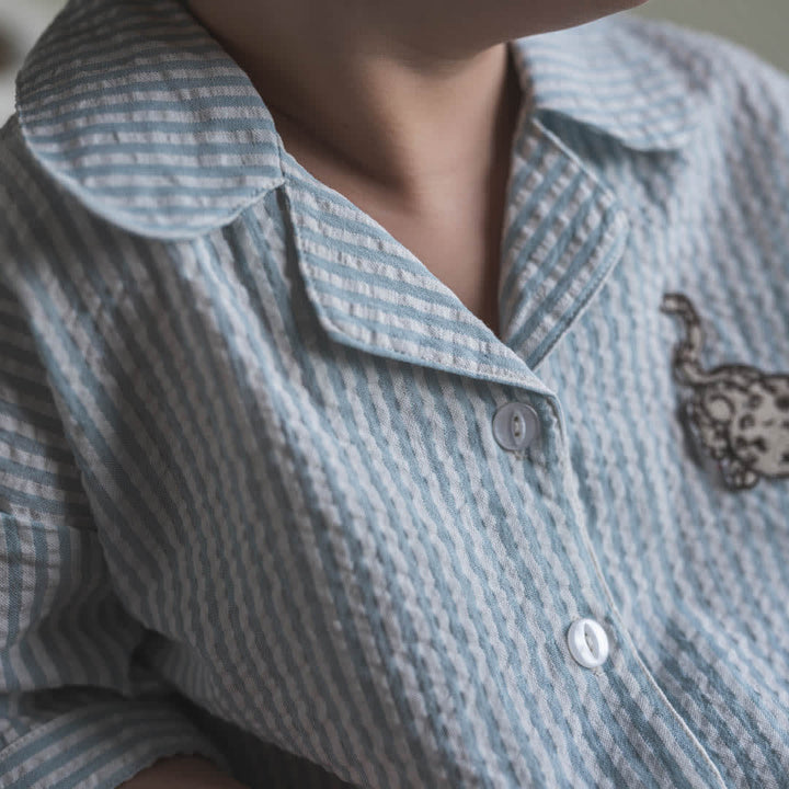 That's Mine Ino skjorte - Blue stripe - 100% Organic cotton Buy Tøj||Overdele||Skjorter||Udsalg||Alle||Udsalg - tøj||Forår og sommer 2025||alt minus sløjfe||New in for the boys||New in for the little ones||Rejseklar||Udsalg - Forår & sommer '25||Summer Bundle||mette-sale here.