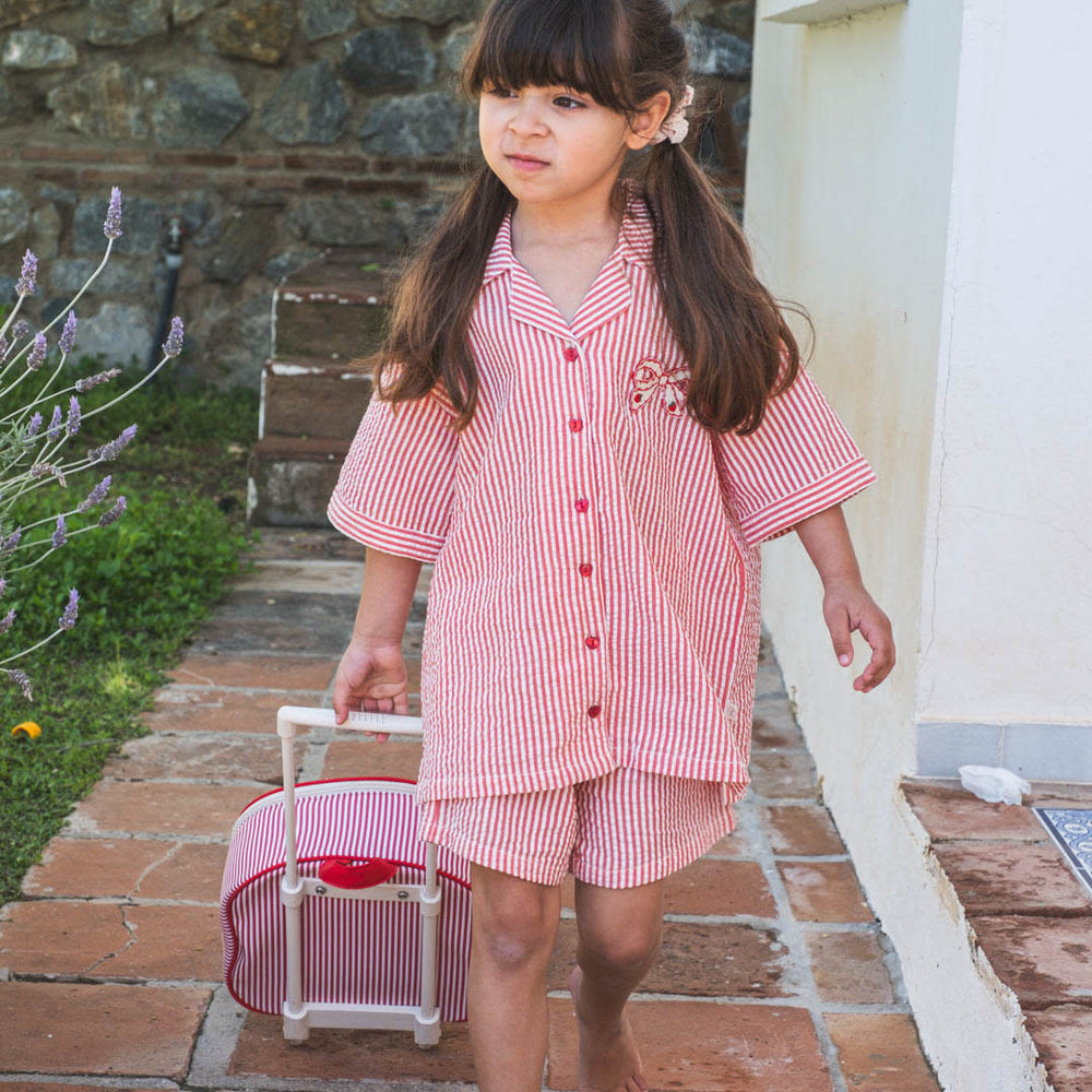 That's Mine Isa shorts - Red stripe - 100% Organic cotton Buy Tøj||Shorts||Udsalg||Bukser & shorts||Alle||Udsalg - tøj||Forår og sommer 2025||alt minus sløjfe||New in for the girls||New in for the little ones||Rejseklar||Udsalg - Forår & sommer '25||Summer Bundle||mette-sale here.