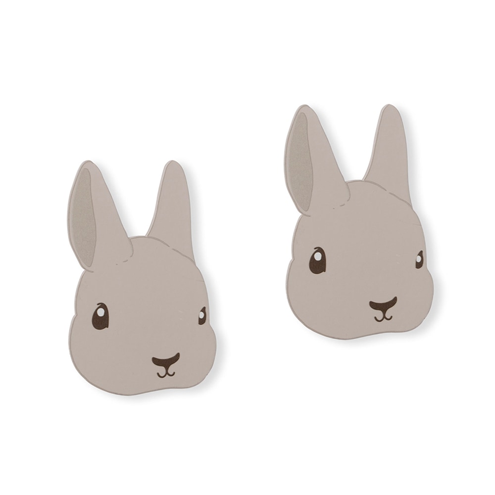 That's Mine Shane wooden wall hooks 2-pack - Bunny head - 63% Linden plywood, 35% Shima wood, 2% Galvanized iron Buy Bolig & udstyr||Børneværelset||Knager||Alle here.