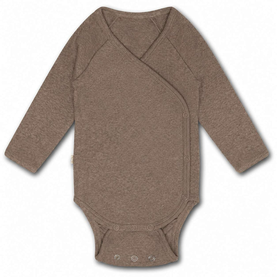 That's Mine Becca slå-om bodystocking - Brown melange - 95% Organic cotton / 5% Elastane Buy Tøj||Bodystockings||Undertøj||Alle||Favoritter||personale||Baby essentials||Forår og sommer 2025||alt minus sløjfe||NOOS||ss25 noos||Olivia Salo - pusletaske edition||Brown melange||mette-sale||noos u. 350||Jersey||Orderly Emails - Recommended Products||Bestsellers here.