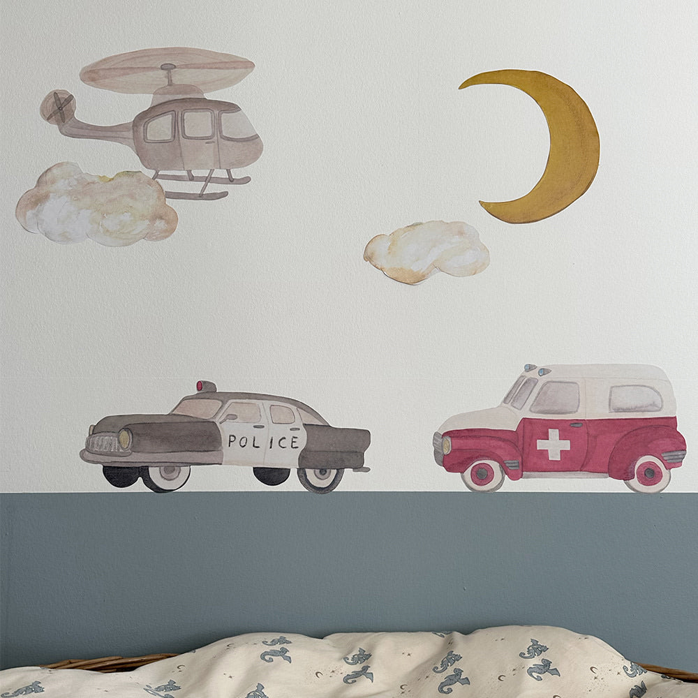 Wallsticker Police Car - Multi