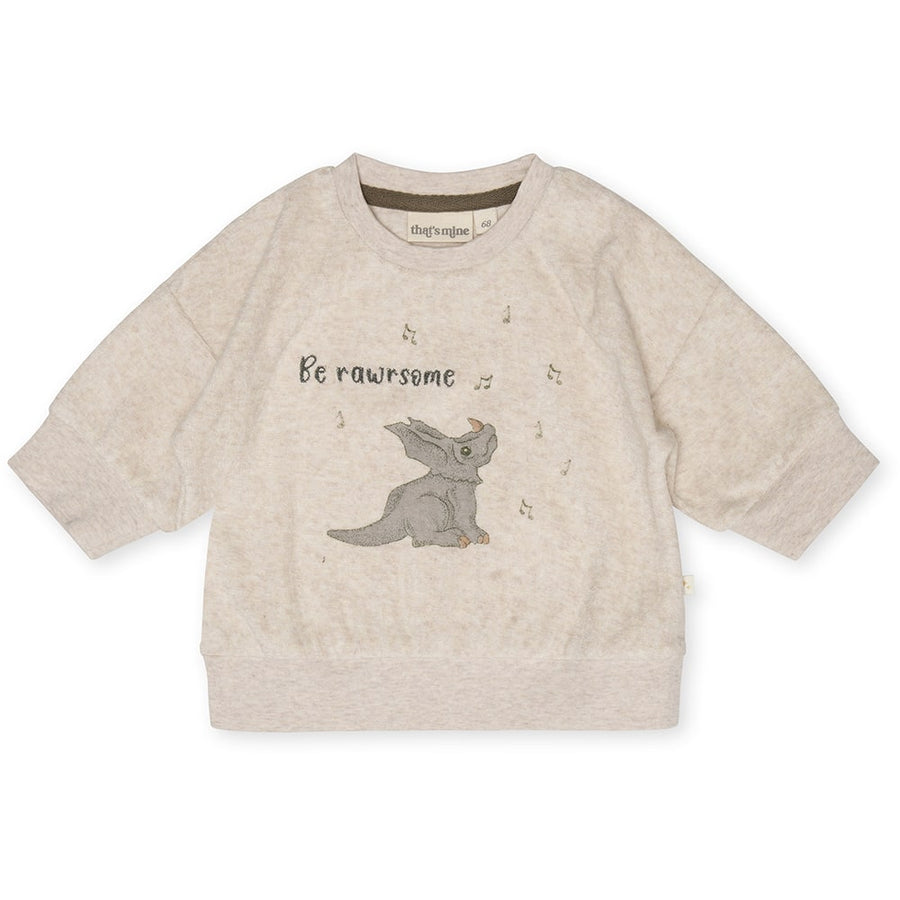 That's Mine Sora sweatshirt - Dino - 100% Organic cotton Buy Tøj||Overdele||Bluser||Udsalg||Nyheder||Alle||Forår & sommer '24||Liveshopping d. 11/6||Udsalg tøj here.