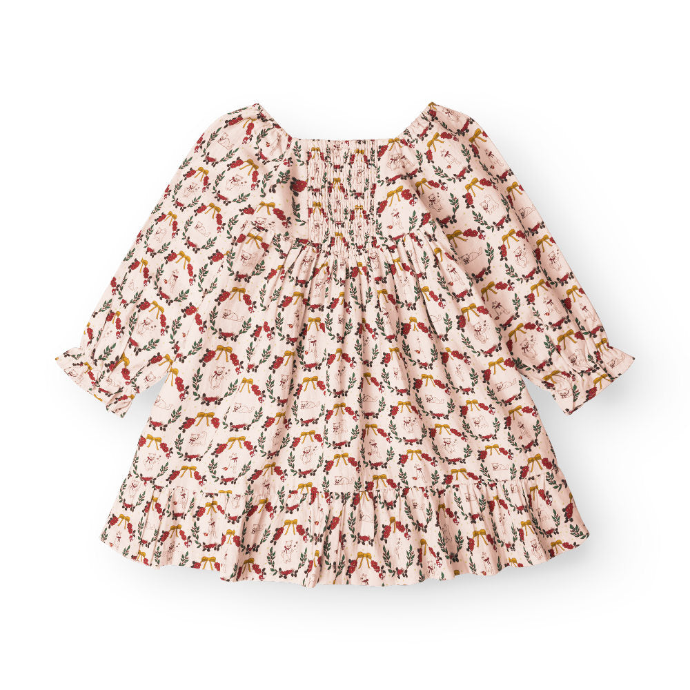 Sarah dress - Christmas wreath