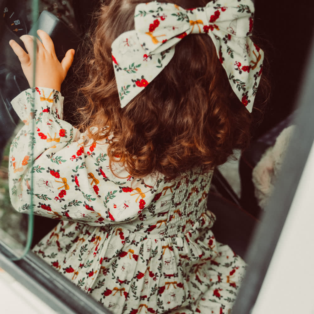 Sarah dress - Christmas wreath
