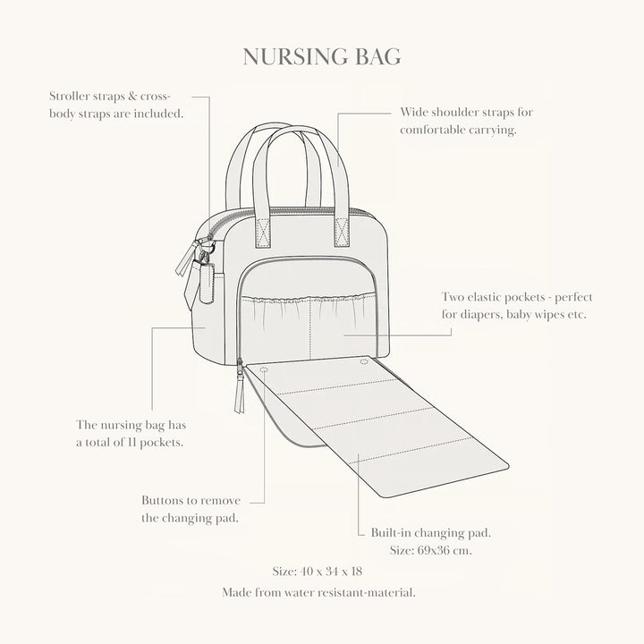 That's Mine Collab nursing bag - French Oak - Outer: 100% Recycled polyesterLining: 100% Polyester Buy Amning & pusletid||Pusle||Pusletasker||Alle||personale||alt minus sløjfe||That's Mine x Élhée||mette-sale||Orderly Emails - Recommended Products||Must haves||Bestsellers here.