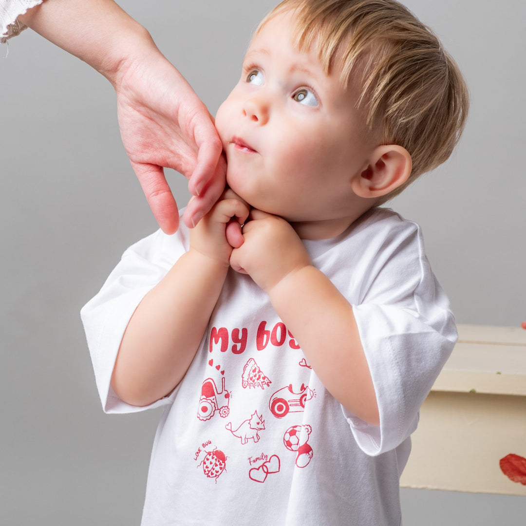 That's Mine Vilde oversized t-shirt - My boy - 100% Organic cotton Buy T-shirts||Overdele||personale||Jersey here.